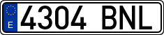License plates of Spain, Ordinary (2000)