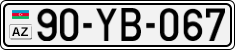 License plate of Azerbaijan, Cars