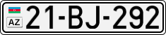 License plate of Azerbaijan, Cars
