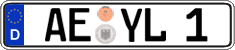 German license plate, Regular plates