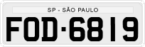 License plate of Brazil, Private owners (1990)