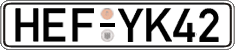 German license plate, Regular plates