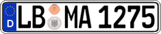 German license plate, Regular plates
