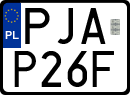 License plates of Poland, Special vehicles and motorcycles