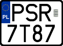 License plates of Poland, Special vehicles and motorcycles