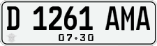 License plate of Indonesia, Regular plates