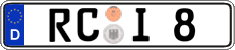 German license plate, Regular plates