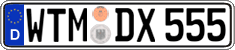 German license plate, Regular plates