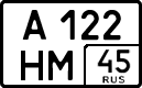 License plate Russia, Cars