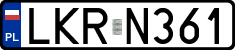License plates of Poland, Regular car plates
