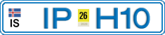 License plate of Iceland, Cars
