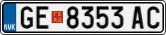 License plate of North Macedonia, Regular plates (2012)