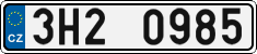 License plate of the Czech Republic, Cars (2001)