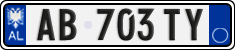 License plate of Albania, Cars (2011)