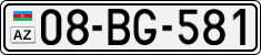 License plate of Azerbaijan, Cars