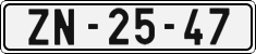 License plate of the Czech Republic, Cars (1960)
