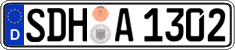 German license plate, Regular plates