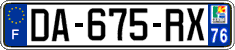 French license plate, SIV (ordinary)