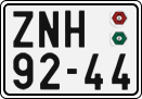 License plate of the Czech Republic, Cars (1960)