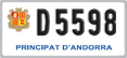 License plate of Andorra, Motorcycles (A 1234)