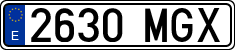 License plates of Spain, Ordinary (2000)