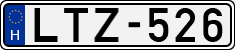 license plates of Hungary, Cars (1990)
