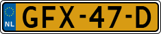 License plate of the Netherlands, Cars