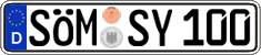 German license plate, Regular plates