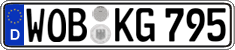 German license plate, Regular plates