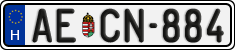 license plates of Hungary, Regular plates (2022)