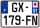 French license plate, SIV (ordinary)