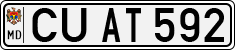 License plate of Moldova, Cars (1992)