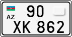 License plate of Azerbaijan, Cars