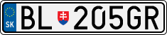 License plate of Slovakia, Cars