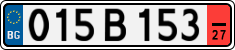 License plate of Bulgaria, Temporary