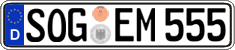 German license plate, Regular plates