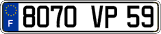 French license plate, FNI