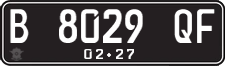 License plate of Indonesia, Regular plates