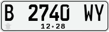 License plate of Indonesia, Regular plates