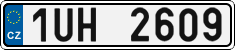License plate of the Czech Republic, Cars (2001)