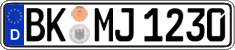 German license plate, Regular plates