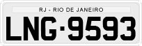 License plate of Brazil, Private owners (1990)