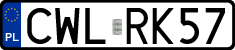 License plates of Poland, Regular car plates