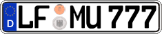German license plate, Regular plates