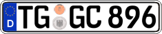 German license plate, Regular plates