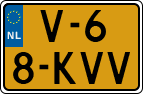 License plate of the Netherlands, Light Commercial Vehicles (1994 system)