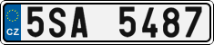 License plate of the Czech Republic, Cars (2001)