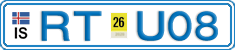 License plate of Iceland, Cars
