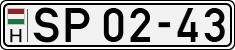 license plates of Hungary, Sportcars (1990)