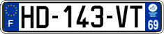 French license plate, SIV (ordinary)